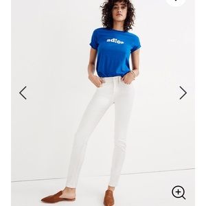 Madewell 9” High-Rise Skinny Jeans in Ecru Sz 27